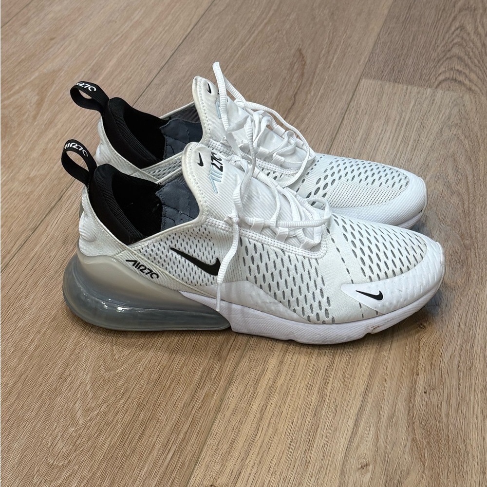Nike Air Max 270 White and Black Men's Athletic Shoes